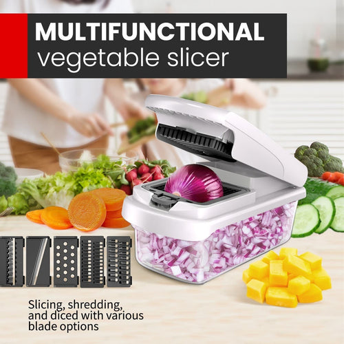 15-Piece Vegetable & Fruit Cutter Set – Black Lid