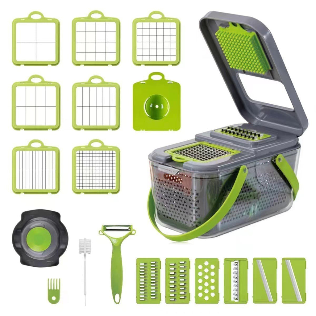 22-Piece Kitchen Vegetable Cutter Set – Slicer & Grater