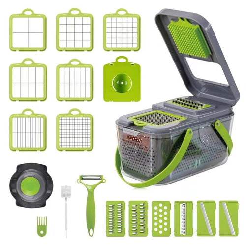 22-Piece Kitchen Vegetable Cutter Set – Slicer & Grater